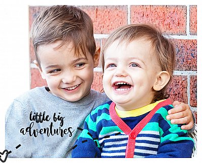brothers at daycare smiling and happy